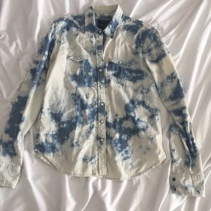 Bleached denim shirt